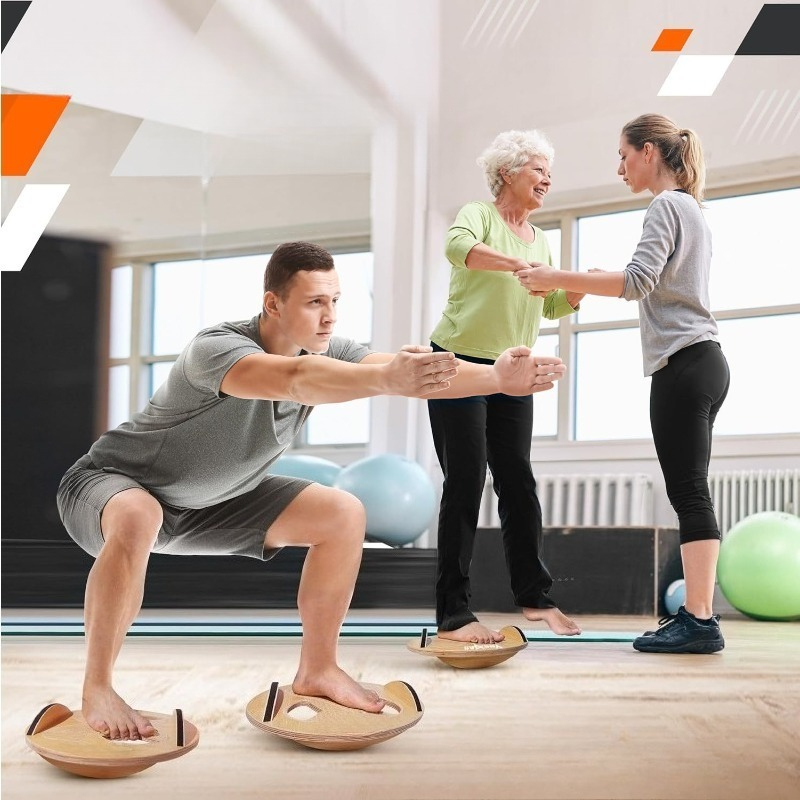 Houten fitness balansbord voor - Yoga Fitness Training recensie en prijs